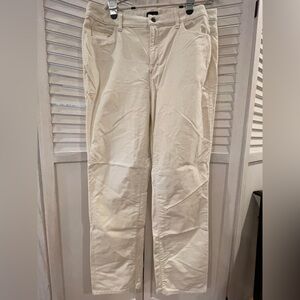 Talbots Corduroy Winter White Curvy, Straight-Leg Pants